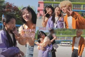 Une enfant actrice vole le cœur de Kang Min Ah et Park Ji Hoon sur le tournage de "At A Distance Spring Is Green"